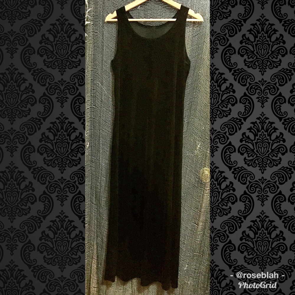 Black Velvet Maxi Dress